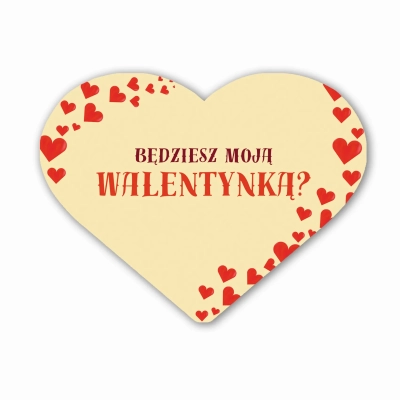Serce z nadrukiem na Walentynki